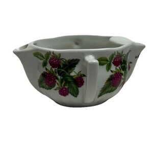 Porcelaine De Paris France Raspberry Gravy Boat Les Fruits Sauvages Porcelain